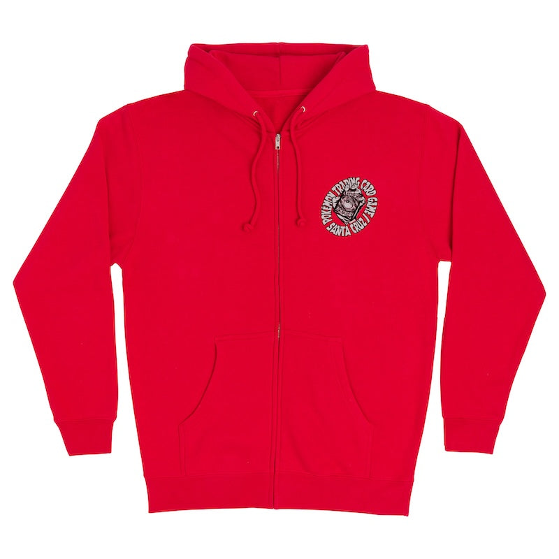 SANTA CRUZ x POKÉMON ジップパーカー POKÉMON TCG HAND ZIP HOOD レッド 商品画像 正面