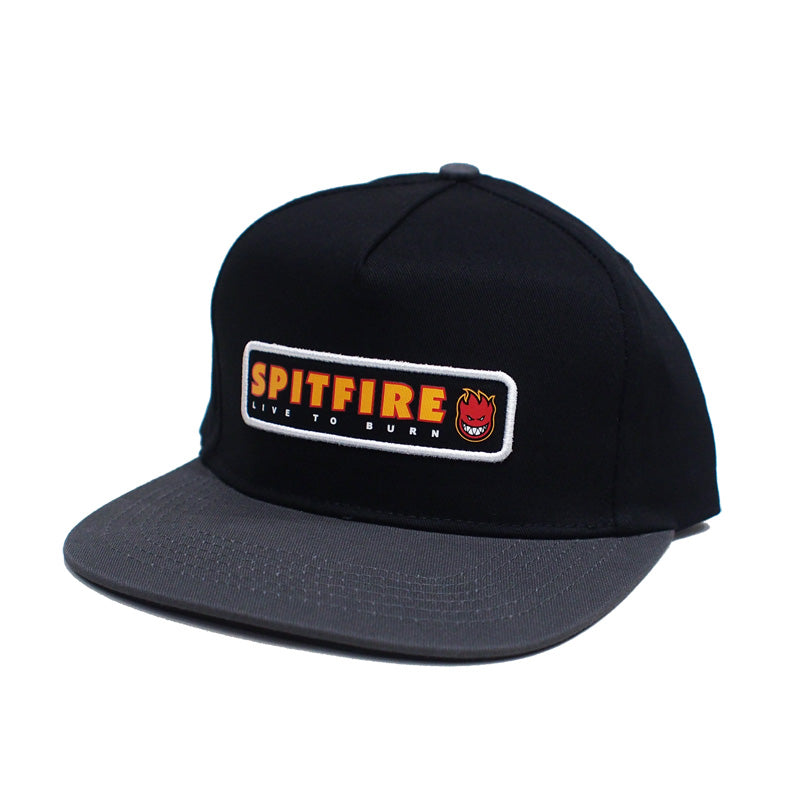 SPITFIRE　キャップ　"LTB PATCH SNAPBACK CAP"　(Black / Charcoal)