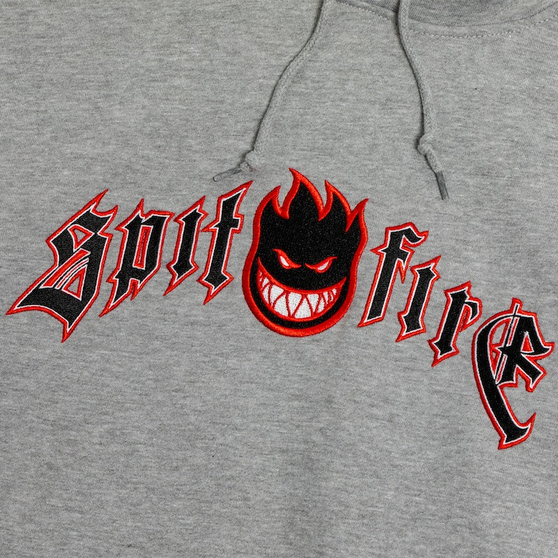 ★30%OFF★ SPITFIRE パーカー "IMMORTAL FIRE EMB PULLOVER HOOD" (Gray Heather)