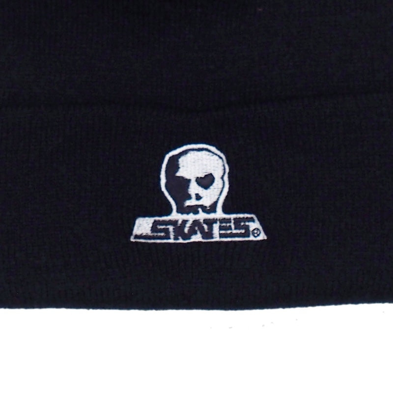 SKULL SKATES "刺繍ロゴニット(折り返し)" (Black)