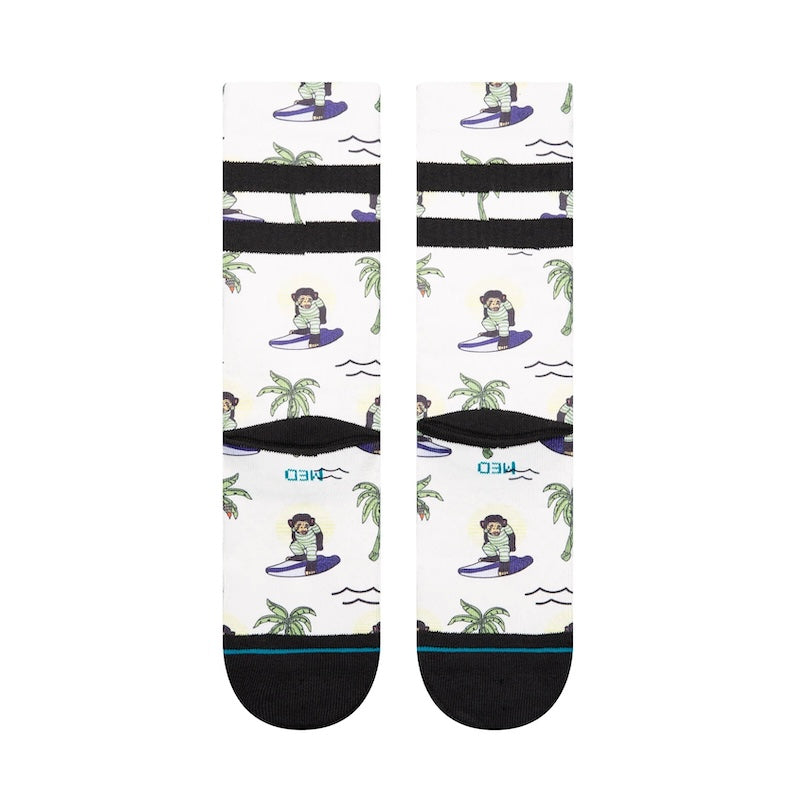 STANCE SOCKS ソックス SURFING MONKEY ホワイト 商品画像 背面