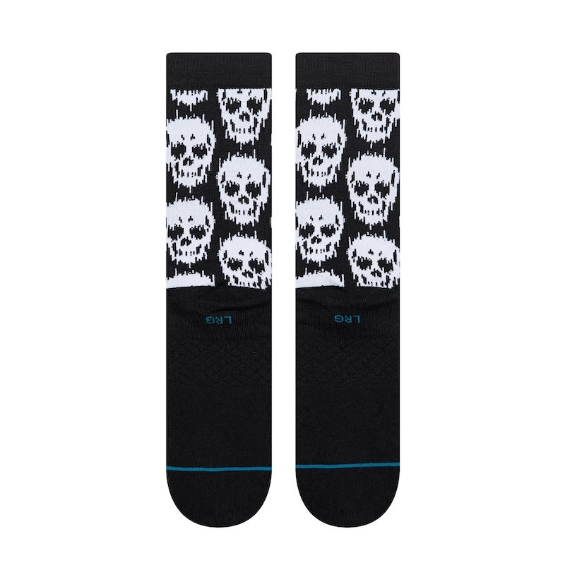 STANCE SOCKS ソックス STATIC SKULL CREW ブラック 商品画像 背面