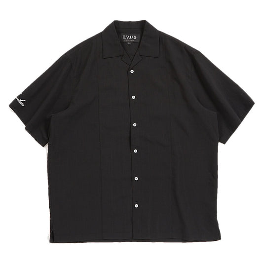 Deviluse　S/Sシャツ　"SCRIPT OPEN COLLAR SHIRTS"　(Black)