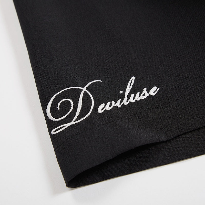 Deviluse　S/Sシャツ　"SCRIPT OPEN COLLAR SHIRTS"　(Black)