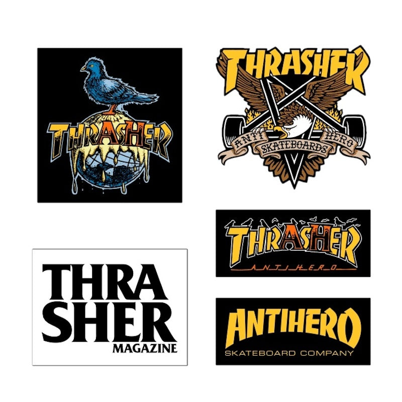THRASHER x ANTI HERO ステッカー "THRASHER x ANTI HERO STICKER PACK"