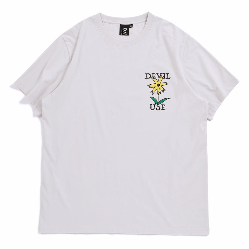 Deviluse　Tシャツ　"PRICKLY FLOWER TEE"　(Silver)