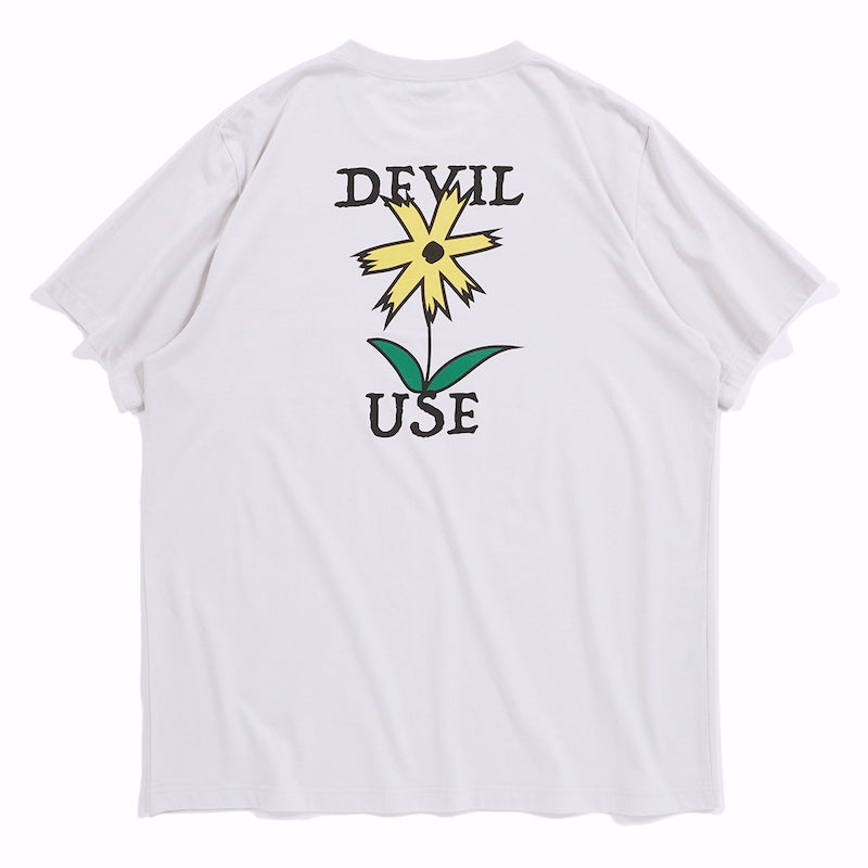 ★30%OFF★ Deviluse Tシャツ "PRICKLY FLOWER TEE" (Silver)