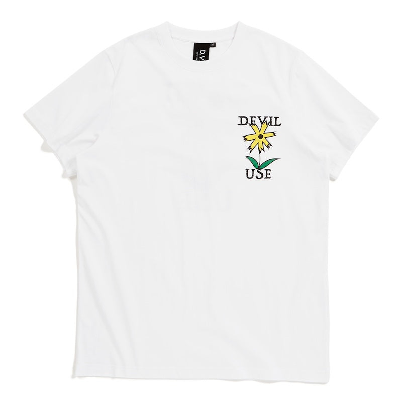 Deviluse　Tシャツ　"PRICKLY FLOWER TEE"　(White)