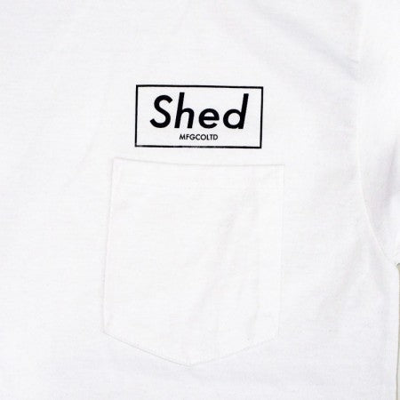Shed L/STシャツ "box POLS" (White)