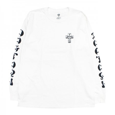 DOGTOWN　L/STシャツ　"CROSS SLEEVE L/S TEE"　(White)