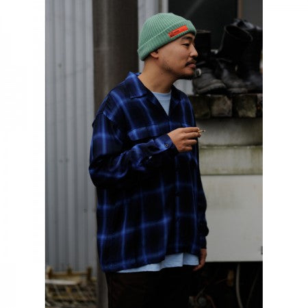 RADIALL L/Sシャツ "EASY OPEN COLLARED SHIRT L/S" (Midnight Navy)