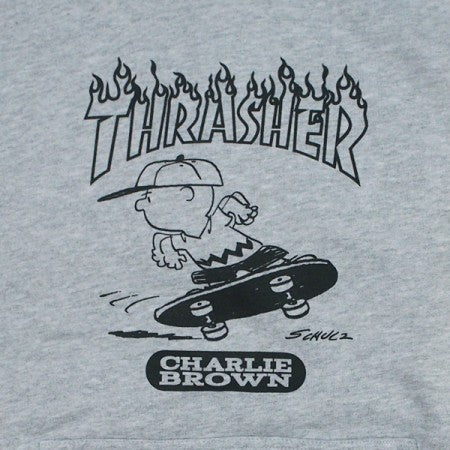 THRASHER×PEANUTS　コラボパーカ　"THR17PNV3-03DS"　(Gray)