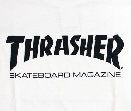 THRASHER　L/STシャツ　"MAG LOGO L/STEE"　(White/Black)