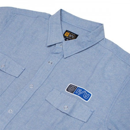 BRIXTON×INDEPENDENT　S/Sシャツ　"OFFICER S/S WOVEN"　(Light Blue)