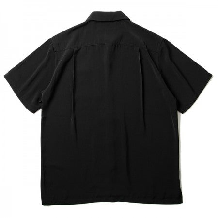 Deviluse S/Sシャツ "HEARTACHES OPEN COLLAR SHIRTS" (Black)