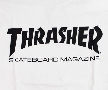 THRASHER Tシャツ "MAG LOGO TEE" (White/Black)