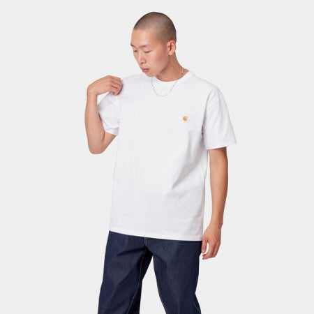 Carhartt WIP　Tシャツ　"S/S CHASE T-SHIRT"　(White / Gold)