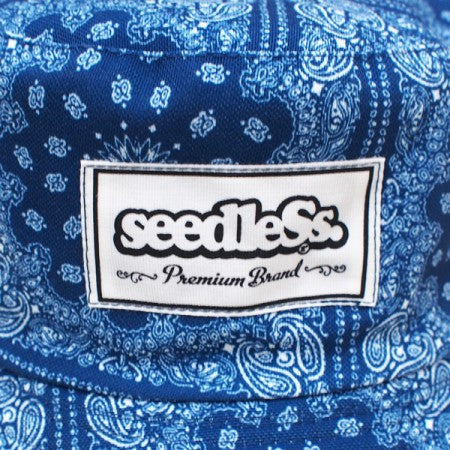 seedleSs ハット "SD PAISLEY REVERSIBLE BUCKET HAT" (Blue)