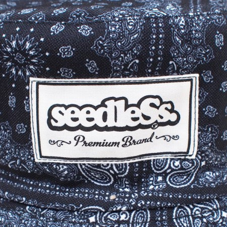 seedleSs ハット "SD PAISLEY REVERSIBLE BUCKET HAT" (Black)