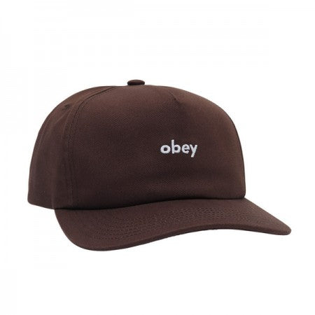 OBEY　キャップ　"OBEY LOWERCASE 5 PANEL SNAPBACK CAP"　(Brown)