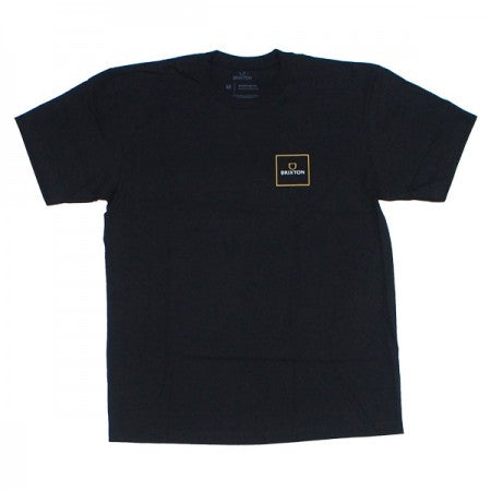★30%OFF★ BRIXTON　Tシャツ　"ALPHA SQUARE S/S STANDARD TEE"　(Black / Lemon Curry)