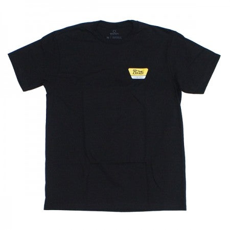 BRIXTON Tシャツ "LINWOOD S/S STANDARD TEE" (Black / Yellow)