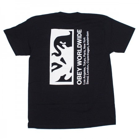 OBEY　Tシャツ　"OBEY HALF FACE ICON CLASSIC TEE"　(Black)