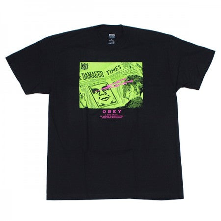 OBEY　Tシャツ　"OBEY WAKE UP CALL CLASSIC TEE"　(Black)