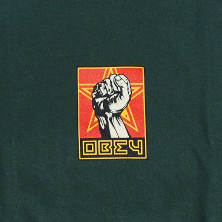 OBEY Tシャツ "OBEY FIST CLASSIC TEE" (Forest Green)