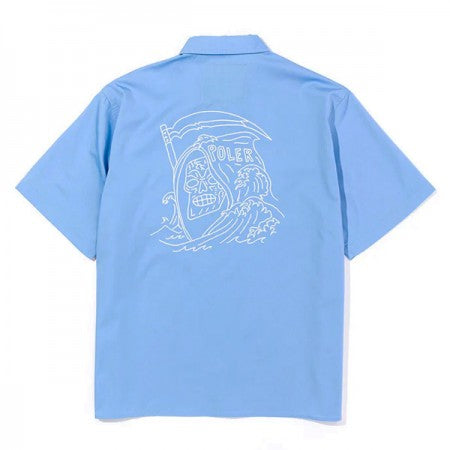 POLeR S/Sシャツ "POLER S/S RELAX WORK SHIRT" (Steel Blue)