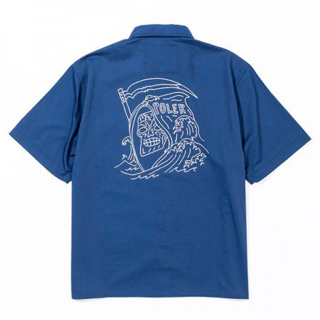POLeR S/Sシャツ "POLER S/S RELAX WORK SHIRT" (Navy)