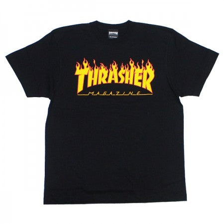 THRASHER　Tシャツ　"FLAME TEE"　(Black)