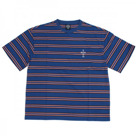DOGTOWN　Tシャツ　"CROSS LOGO BORDER S/S TEE"　(Blue)