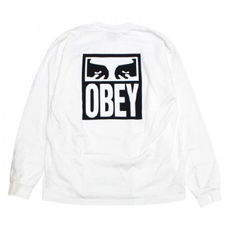 OBEY　L/STシャツ　"OBEY EYES ICON 2 HEAVYWEIGHT LONG SLEEVE TEE"　(White)