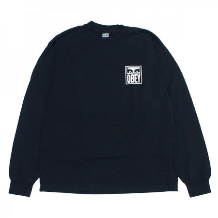 OBEY L/STシャツ "OBEY EYES ICON 2 HEAVYWEIGHT LONG SLEEVE TEE" (Off Black)