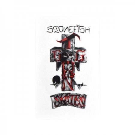 DOGTOWN ステッカー "STONEFISH HANDS STICKER - 4"" (White / Red)