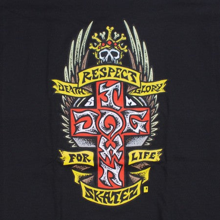 DOGTOWN　Tシャツ　"RESPECT TEE (Art by John Lucero)"　(Black)