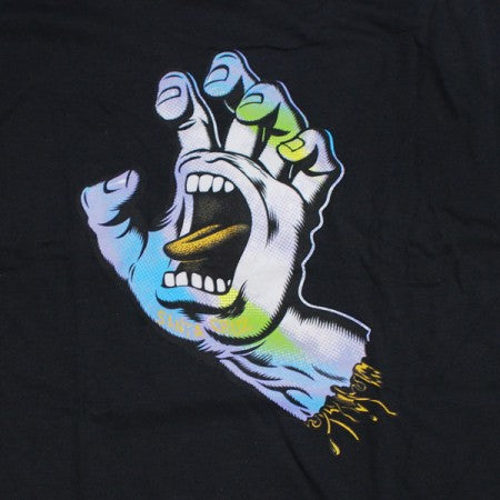 SANTA CRUZ　Tシャツ　"HOLO SCREAMING HAND TEE"　(Black)