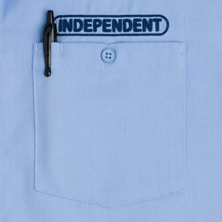 INDEPENDENT　S/Sシャツ　"BASEPLATE S/S WORK SHIRT"　(Light Blue)