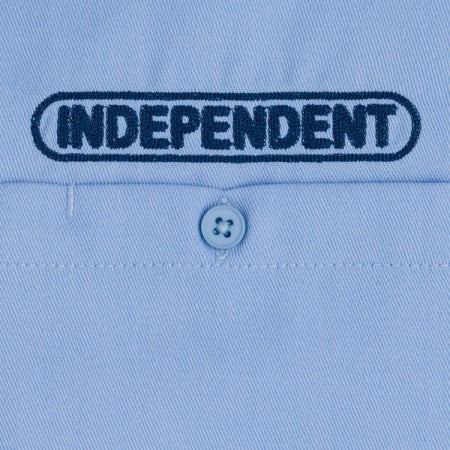 INDEPENDENT S/Sシャツ "BASEPLATE S/S WORK SHIRT" (Light Blue)