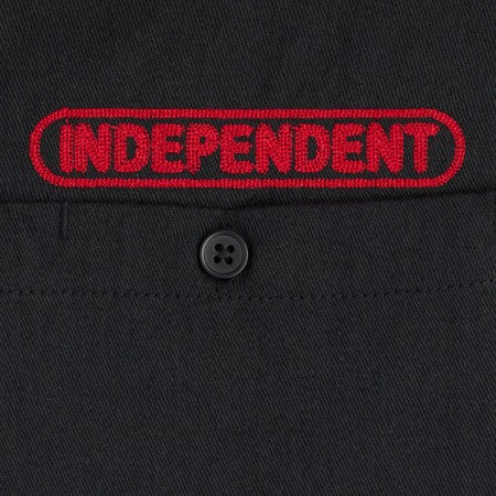 INDEPENDENT S/Sシャツ "BASEPLATE S/S WORK SHIRT" (Black)