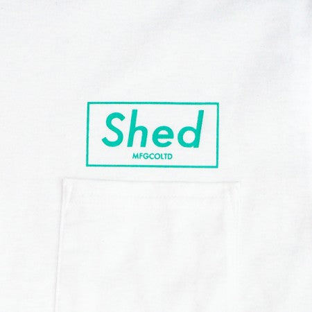 Shed Tシャツ "PO box" (white/t.blue)