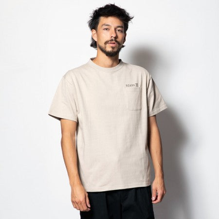 ROARK REVIVAL Tシャツ "LOGO FINE TECH DRY TEE" (Beige)