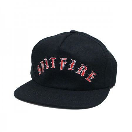 SPITFIRE　キャップ　"OLD E ARCH SNAPBACK CAP"　(Black / Red)