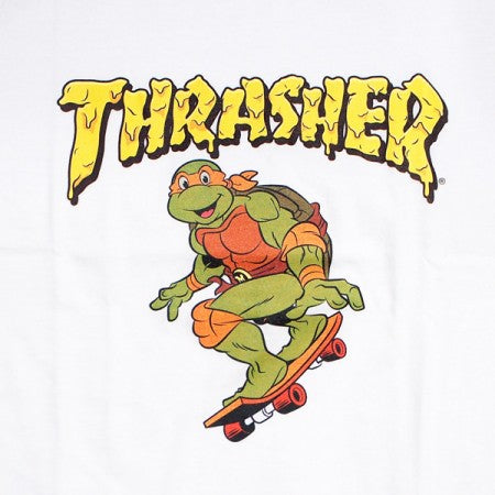 THRASHER × TMNT "コラボTシャツ THTUR-ST002" (White)