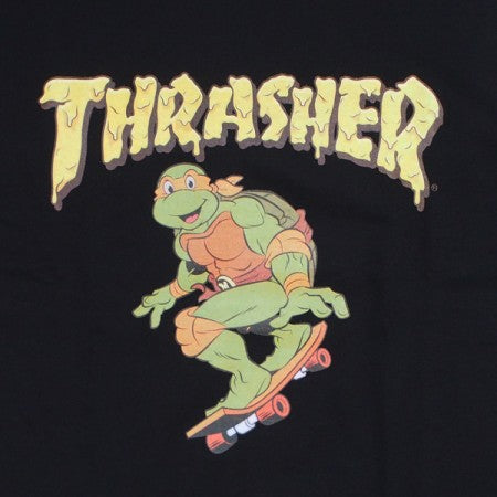 THRASHER × TMNT "コラボTシャツ THTUR-ST002" (Black)