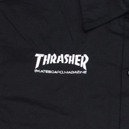 THRASHER　S/Sシャツ　"MAG S/S WORK SHIRT"　(Black/White)