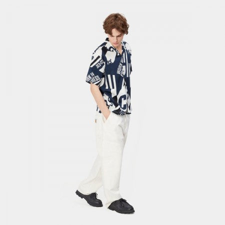 Carhartt WIP S/Sシャツ "S/S MARINA SHIRT" (Marina Print, Atom Blue)