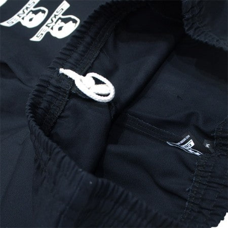 SKULLSKATES "3連ロゴ キャンバスショーツ" (Black)