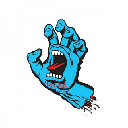 SANTACRUZ　ステッカー　"SCREAMING HAND 6'"　(Blue)